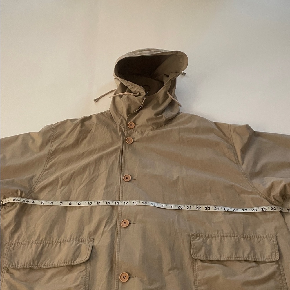 Frankie Shop Beige Hooded Button Front Oversized Parka - Picture 13 of 16